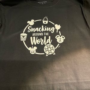 Disney shirts.The famous park Epcot while you are snacking all around the world.